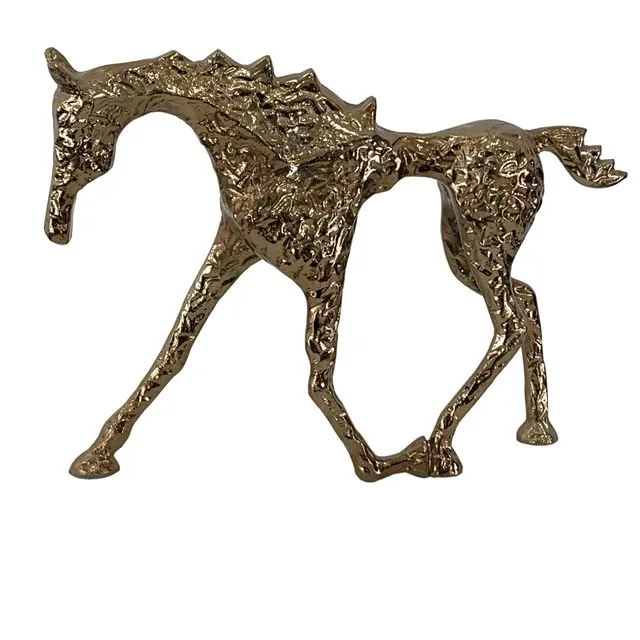 Autumn Gold Stallion Sculpture