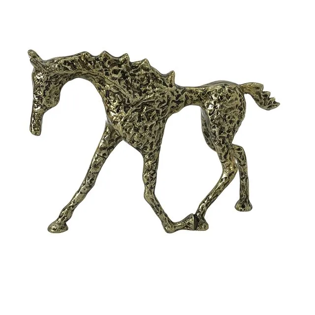 European Gold Stallion Sculpture