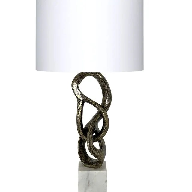European Gold Swirl Table Lamp