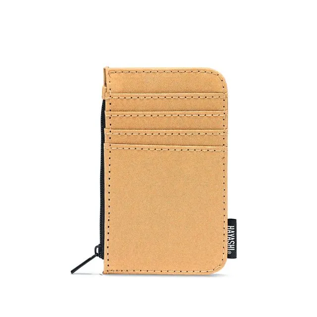 Zipped Card Case, Tan (Updated size)