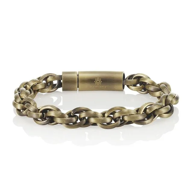 Vintage Bronze Stainless Steel Bracelet for Men
