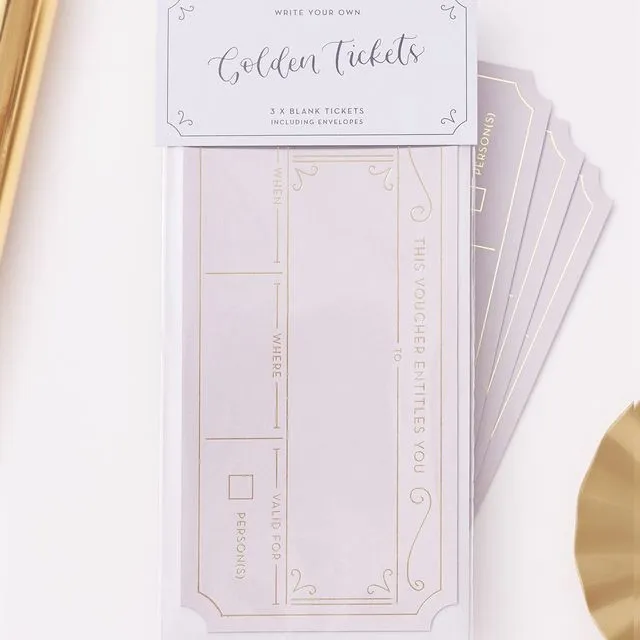 Write Your Own Golden Tickets x3 Plume Grey