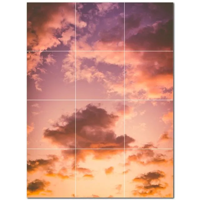 Clouds Ceramic Tile Wall Mural PT500371. Many Sizes Available