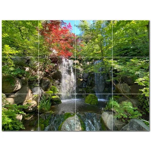 Waterfalls Ceramic Tile Wall Mural PT501138. Many Sizes Available