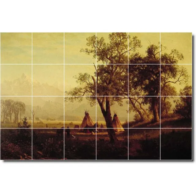 Ceramic Tile Mural Albert Bierstadt Landscapes Painting PT00585. Many Sizes Available