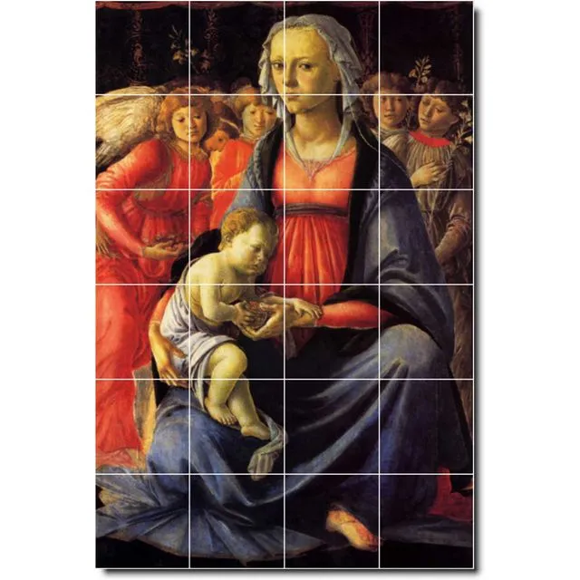 Ceramic Tile Mural Sandro Botticelli Religious Painting PT00727. Many Sizes Available