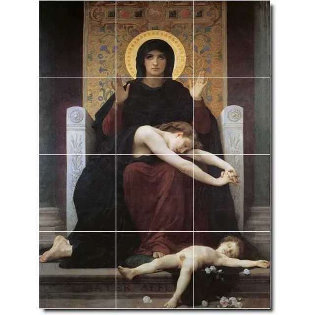 Ceramic Tile Mural William Bouguereau Religious Painting PT00975. Many Sizes Available