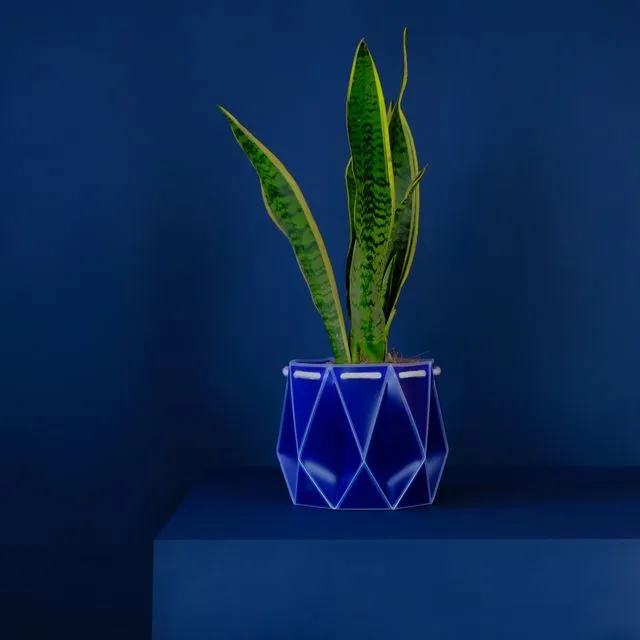 18cm Origami Self-Watering Eco Plant Pot | Navy