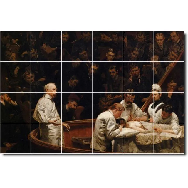 Ceramic Tile Mural Thomas Eakins People Painting PT02979. Many Sizes Available