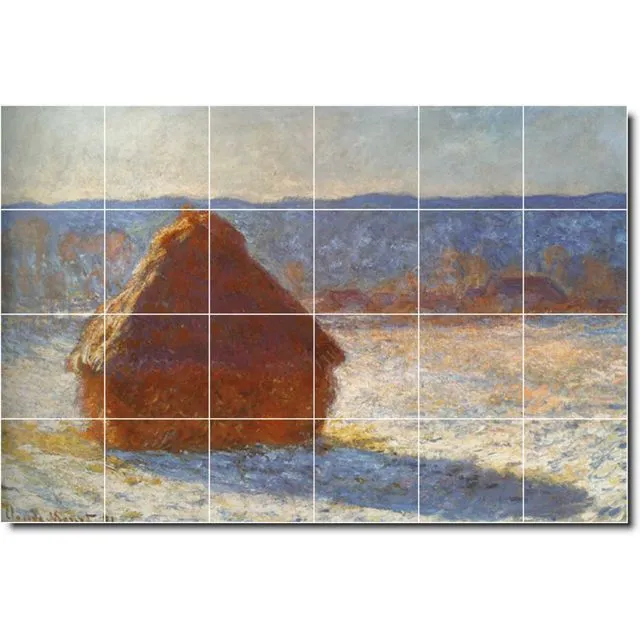 Ceramic Tile Mural Claude Monet Country Painting PT06117. Many Sizes Available