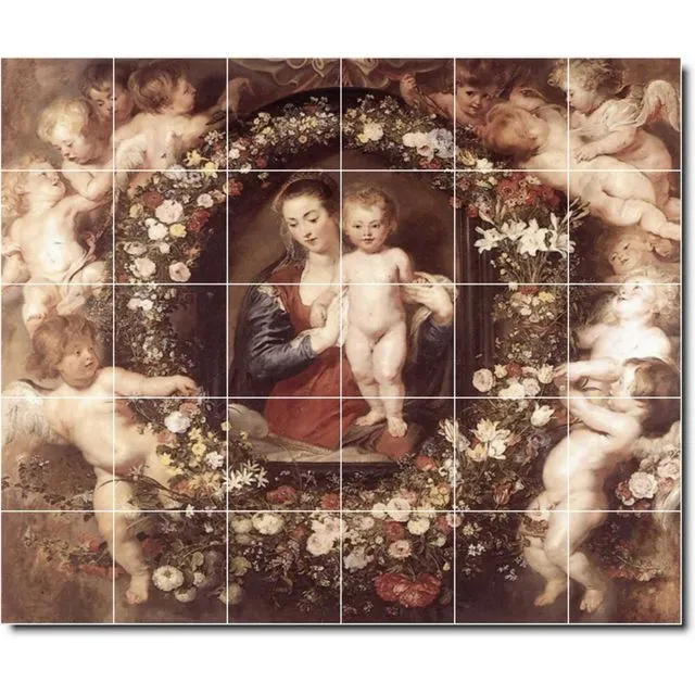 Ceramic Tile Mural Peter Rubens Religious Painting PT07655. Many Sizes Available