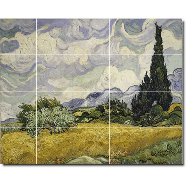 Ceramic Tile Mural Vincent Van Gogh Country Painting PT09354. Many Sizes Available