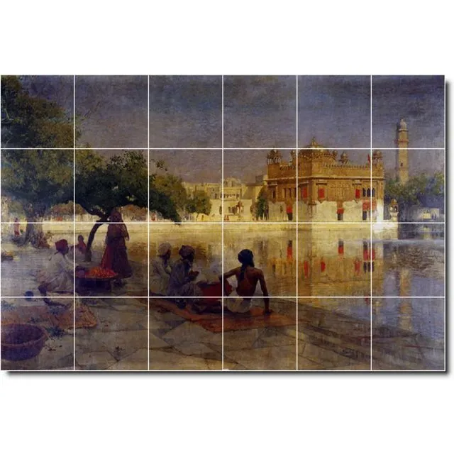 Ceramic Tile Mural Edwin Weeks Waterfront Painting PT09619. Many Sizes Available