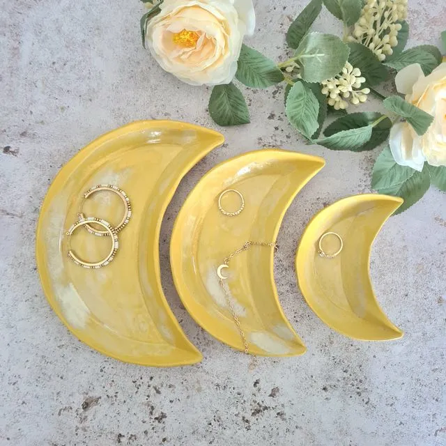 Moon Jewellery Dish - Small - Ochre Yellow