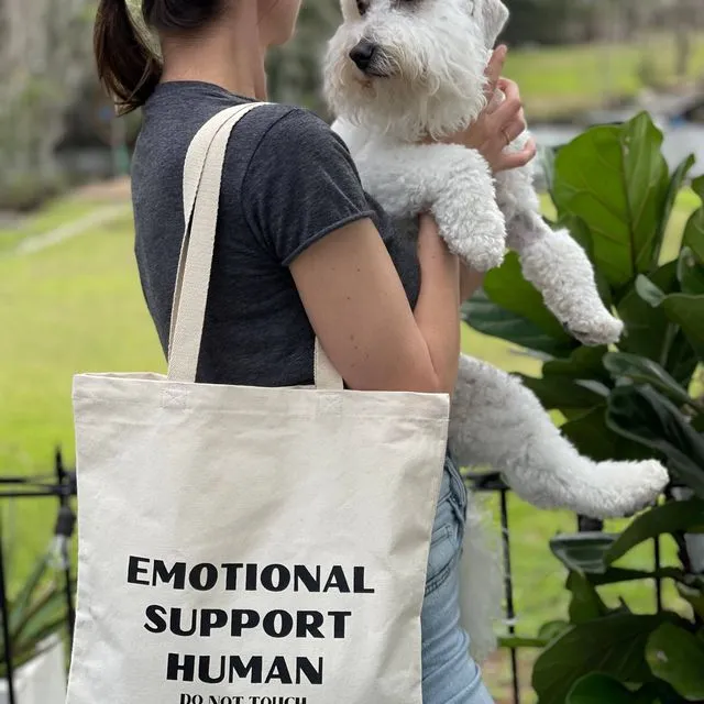 Emotional Support Human Don't Touch Tote Bag