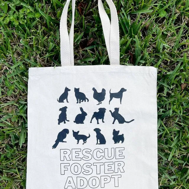Rescue Foster Adopt Tote Bag
