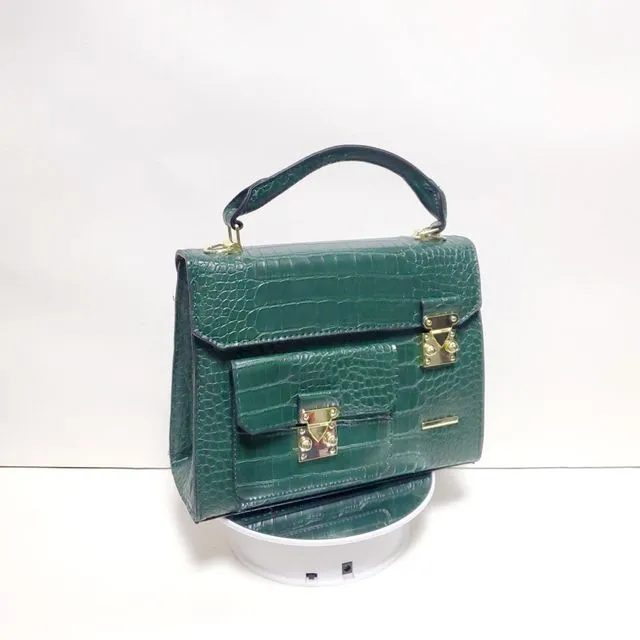 MoliMoi London Ladies Crossbody bag Shoulder Bag pu leather bag purse bag side bag Messenger Bag 8206 Green