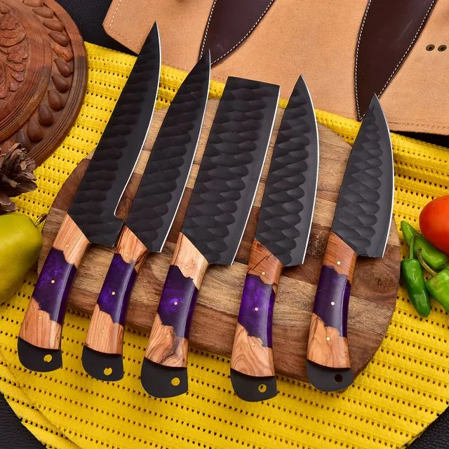 Handmade Damascus Steel Chef Knife Set