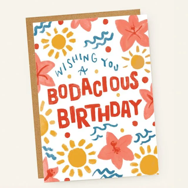 Beachy Bodacious Birthday Card