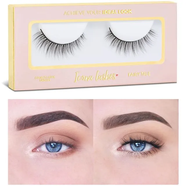 Icona Lashes Premium Quality False Eyelashes | Fairy Tale | Light and Dainty | Natural Look and Feel | Reusable | 100% Handmade & Cruelty-Free
