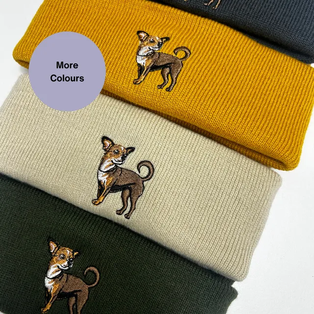 Chihuahua Embroidered Beanie Hat - Unisex