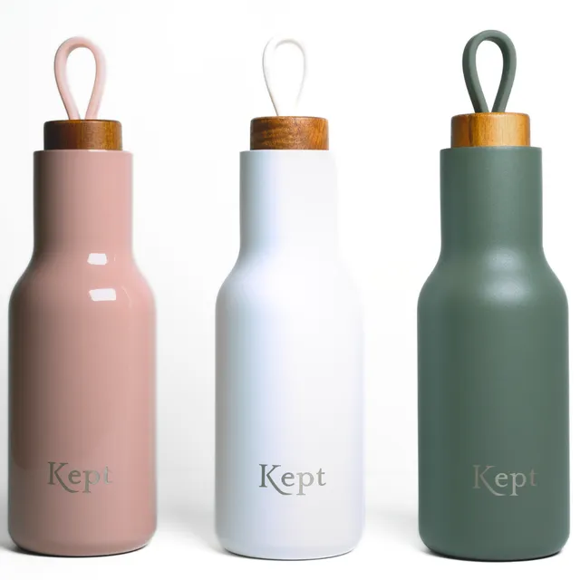 Kept Bottle Bundle - 9 pack Stainless Steel Vacuum Insulated Reusable Water Bottles - 600ml