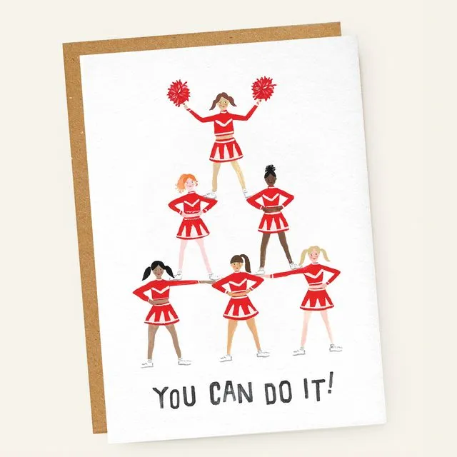 You Can Do It Cheerleader Card
