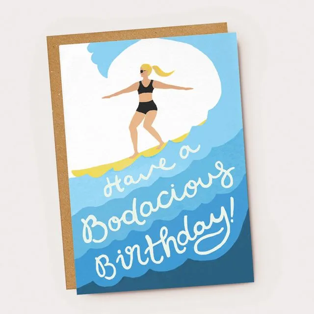 Bodacious Birthday Surfer Card