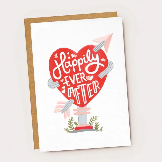 Happily Ever After Billboard Wedding Card