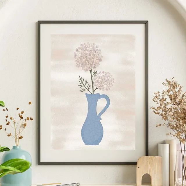 Perennial Elegance - Serene Hydrangea Art Print
