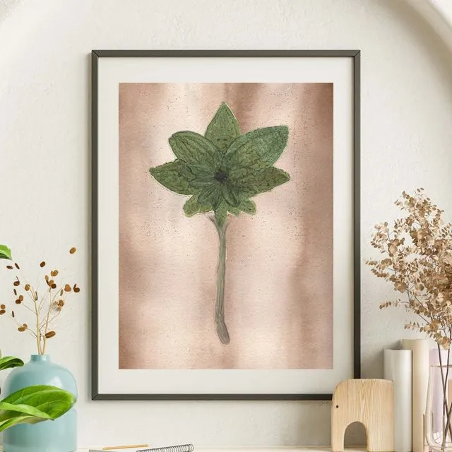 Verdant Veins - Watercolor Leaf Art Print