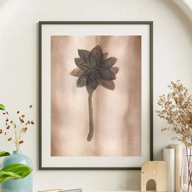 Earthen Bloom - Watercolor Botanical Art Print