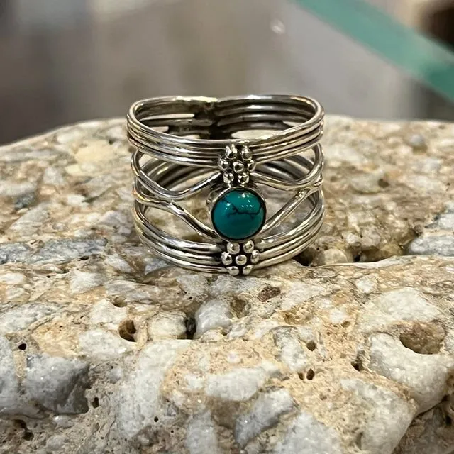 Turquoise silver ring