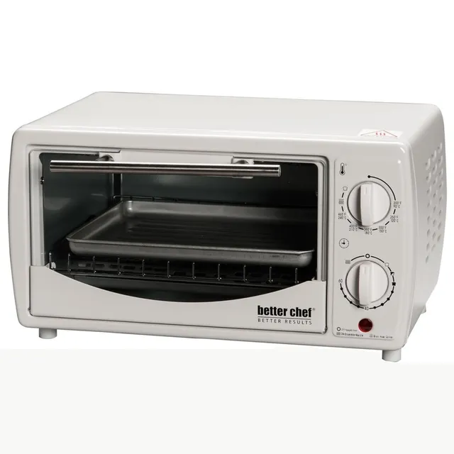 Better Chef 9L Toaster Oven Broiler with Slide-Out Rack and Bake Tray
