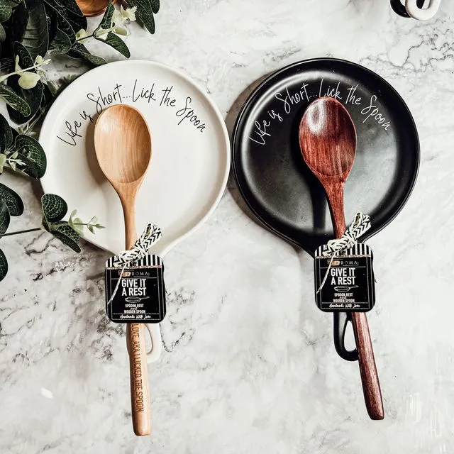 Spoon Rests. +Wooden Spoon, Unique Kitchen Gift Sets + Decor