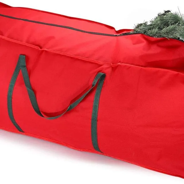 Christmas Xmas Tree Decoration Zip Up Sack Fabric Storage Bag