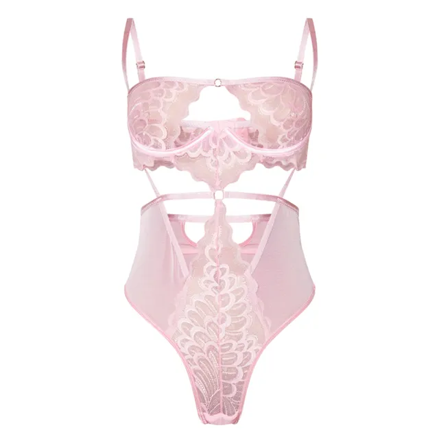One-piece Hollow Out Sexy Lingerie Set