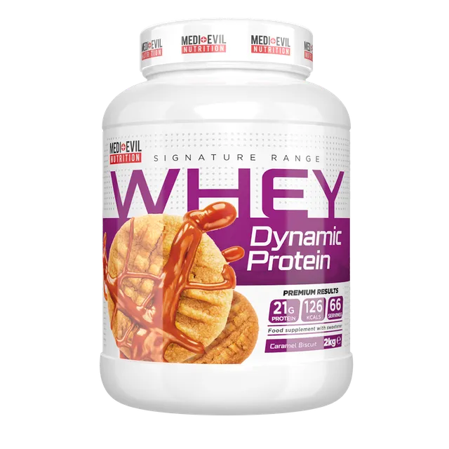 Medi-Evil Nutrition Whey Dynamic Protein Powder 2kg - Caramel Biscuit