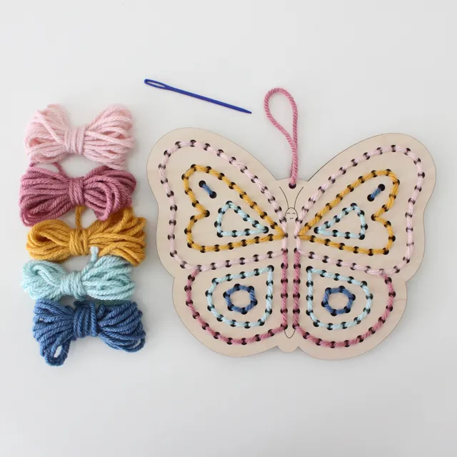 Butterfly Yarn Sewing Kit for Kids - Complete Beginner