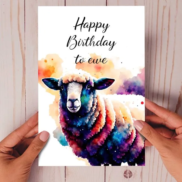 Happy birthday to ewe - funny sheep card