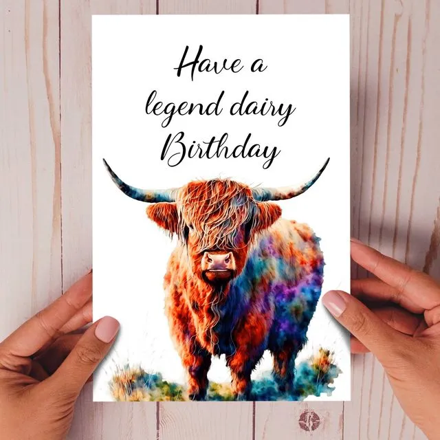 have a legend dairy birthday - funny cow card