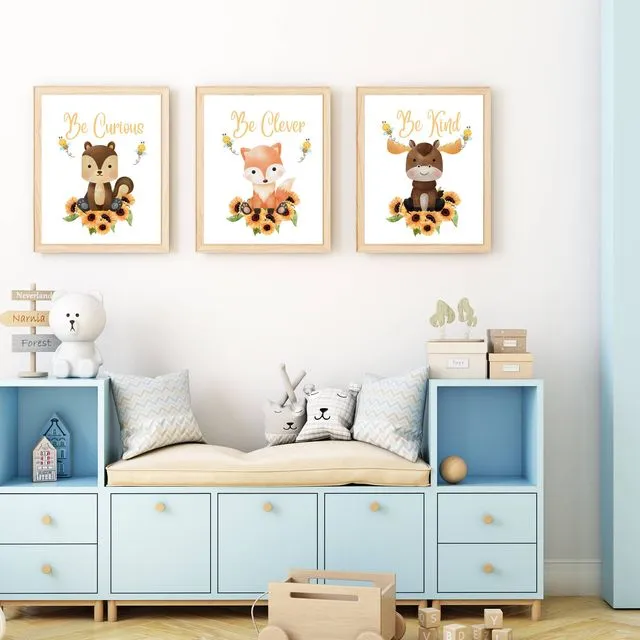 Woodland Animals 'Be' Posters