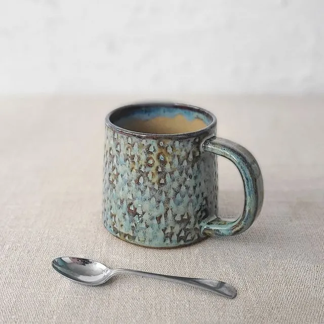 Seafoam Blue Rustic Textured Standard Mug