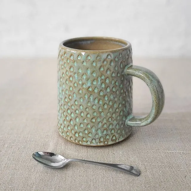 Borealis Green Rustic Textured Pint Mug