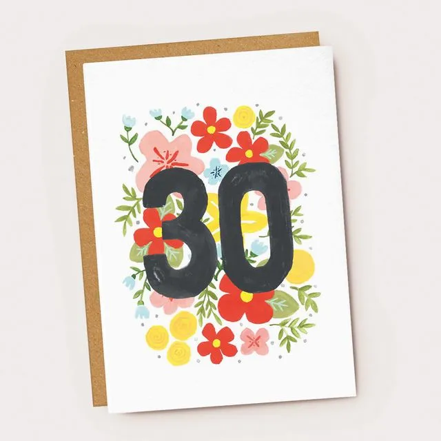 30 Birthday Card