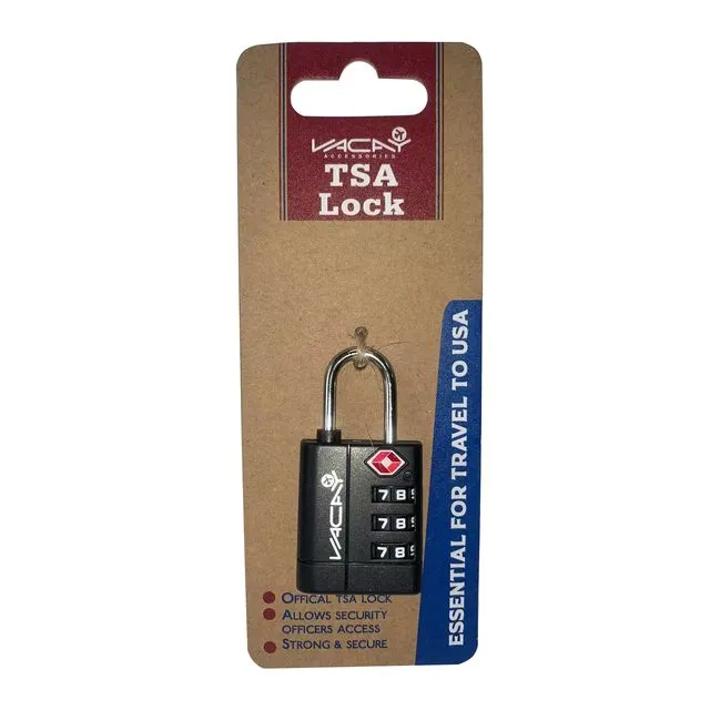 TSA Lock, 3 Dial Combination Lock, TSA Combination Lock, 3 Digit Security Lock, TSA Approved Lock,Travel Essential to USA
