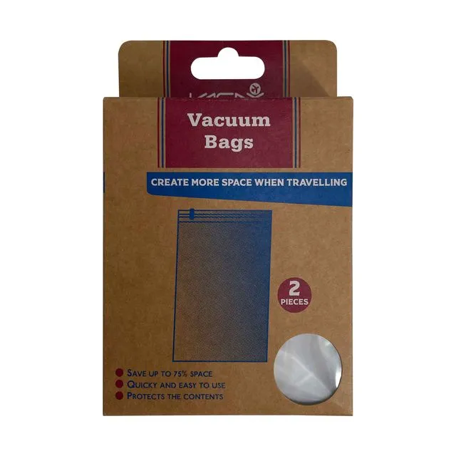 Vacuum Bags Pack of 2, Travel Space Safer Bags, Roll Up Storage Bags, Suitcase Organization Bags