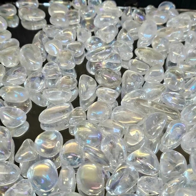 Aura Quartz Crystal Tumblestones batch