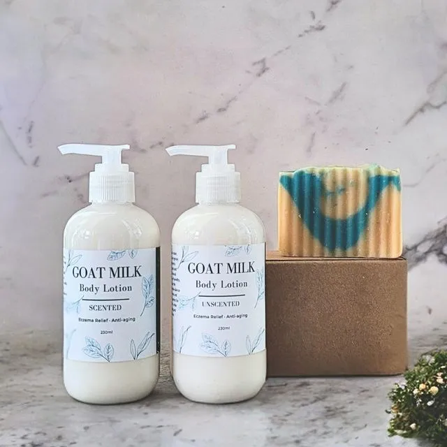 Goat Milk Shea Body Lotion, Eczema Relief And Anti-Aging / Unscented