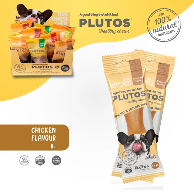 PLUTOS Cheese &amp; Chicken Chew Large (Box of 15)